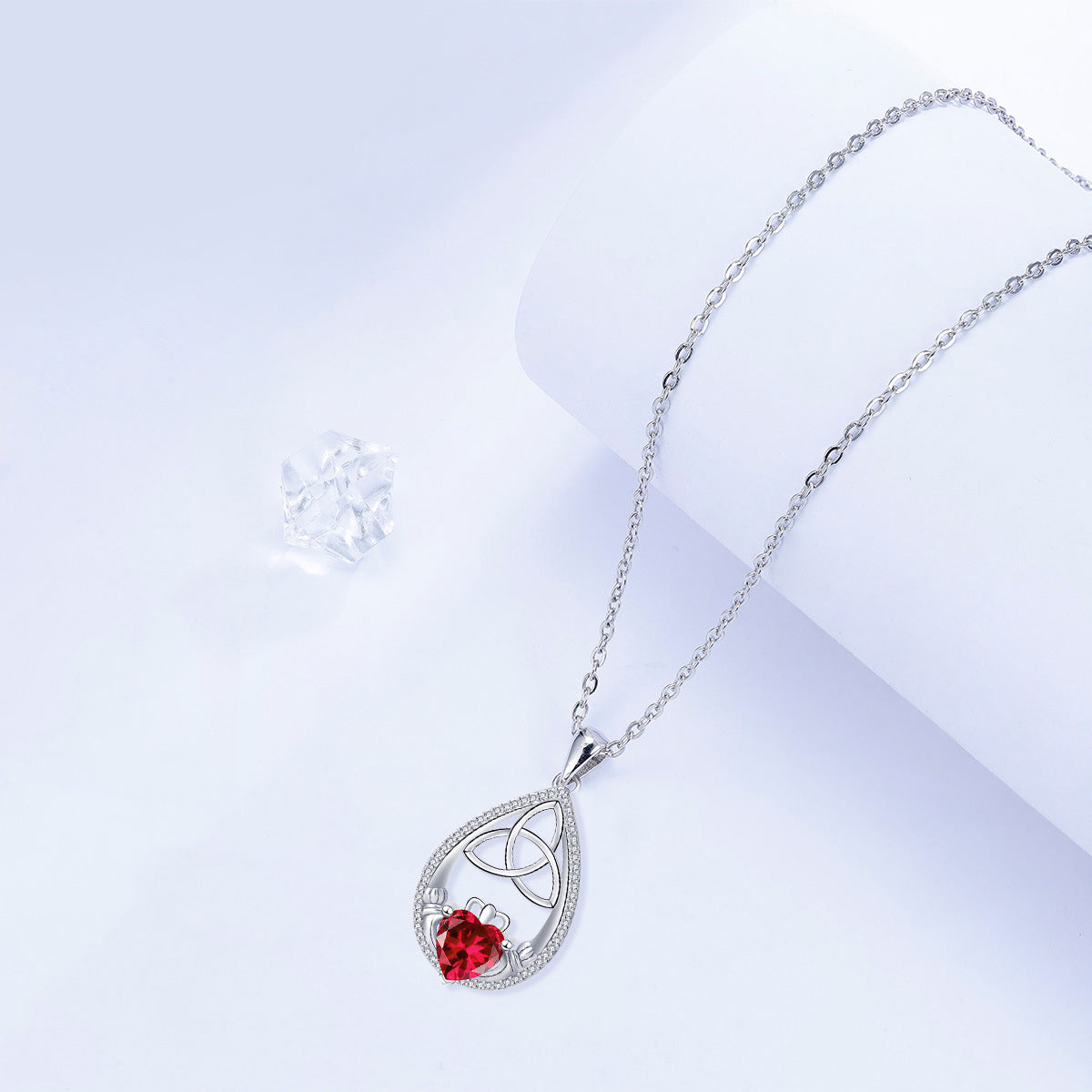 Copper With Silver Plated Celtic Knot Pendant Necklace
