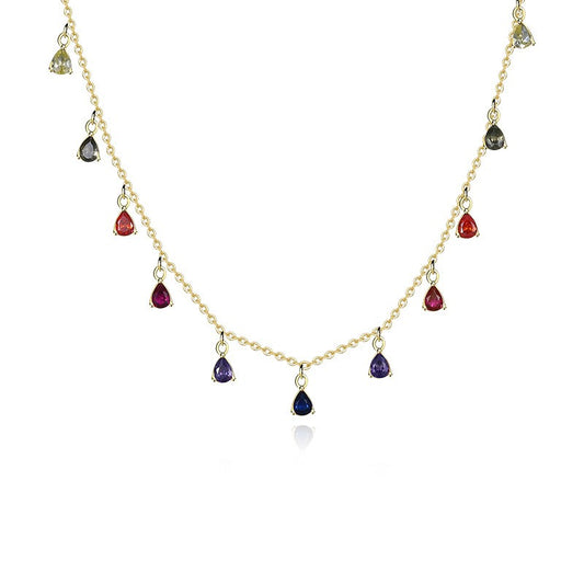 925 Sterling Silver Zircon Pendant Necklace