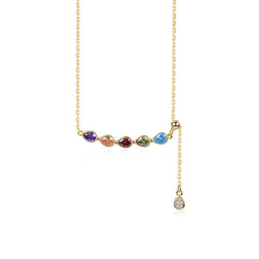 925 Sterling Silver Zircon Pendant Necklace