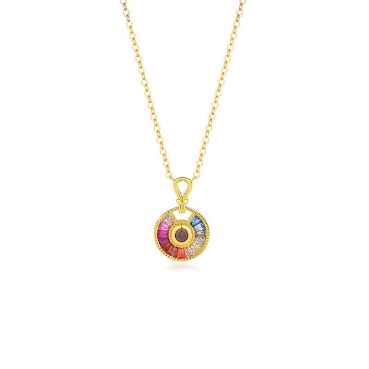 925 Sterling Silver Zircon Pendant Necklace