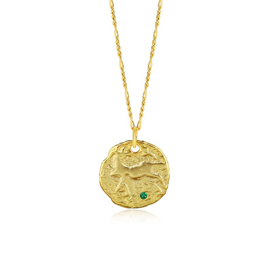 925 Sterling Silver Round Zircon Pendant Necklace
