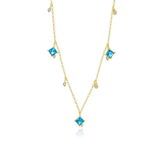 925 Sterling Silver Zircon Pendant Necklace
