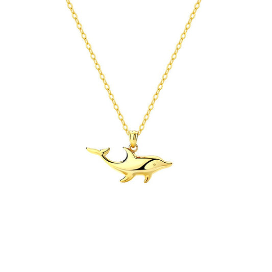 925 Sterling Silver Dolphin Pendant Necklace