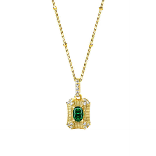 925 Sterling Silver Zircon Pendant Necklace