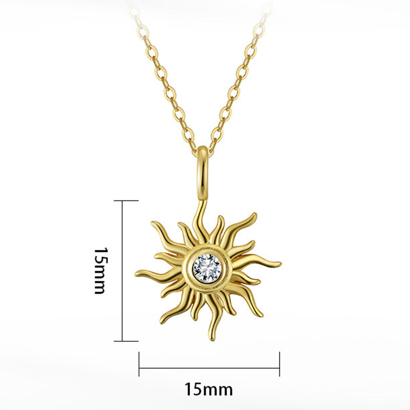 Stainless Steel Sunflower Fashion Necklace