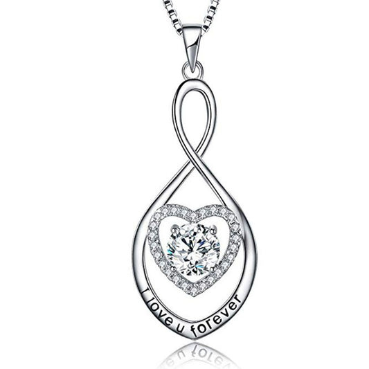 925 Sterling Silver Infinity Fashion Necklace