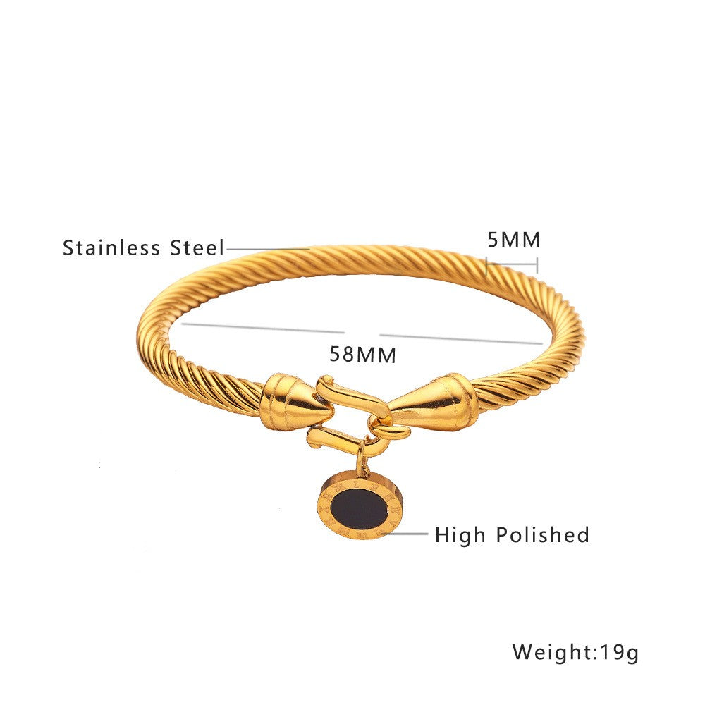 Stainless Steel Minimalist Fashion Bangle