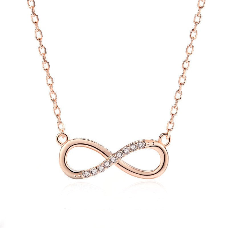 925 Sterling Silver Infinity Fashion Necklace