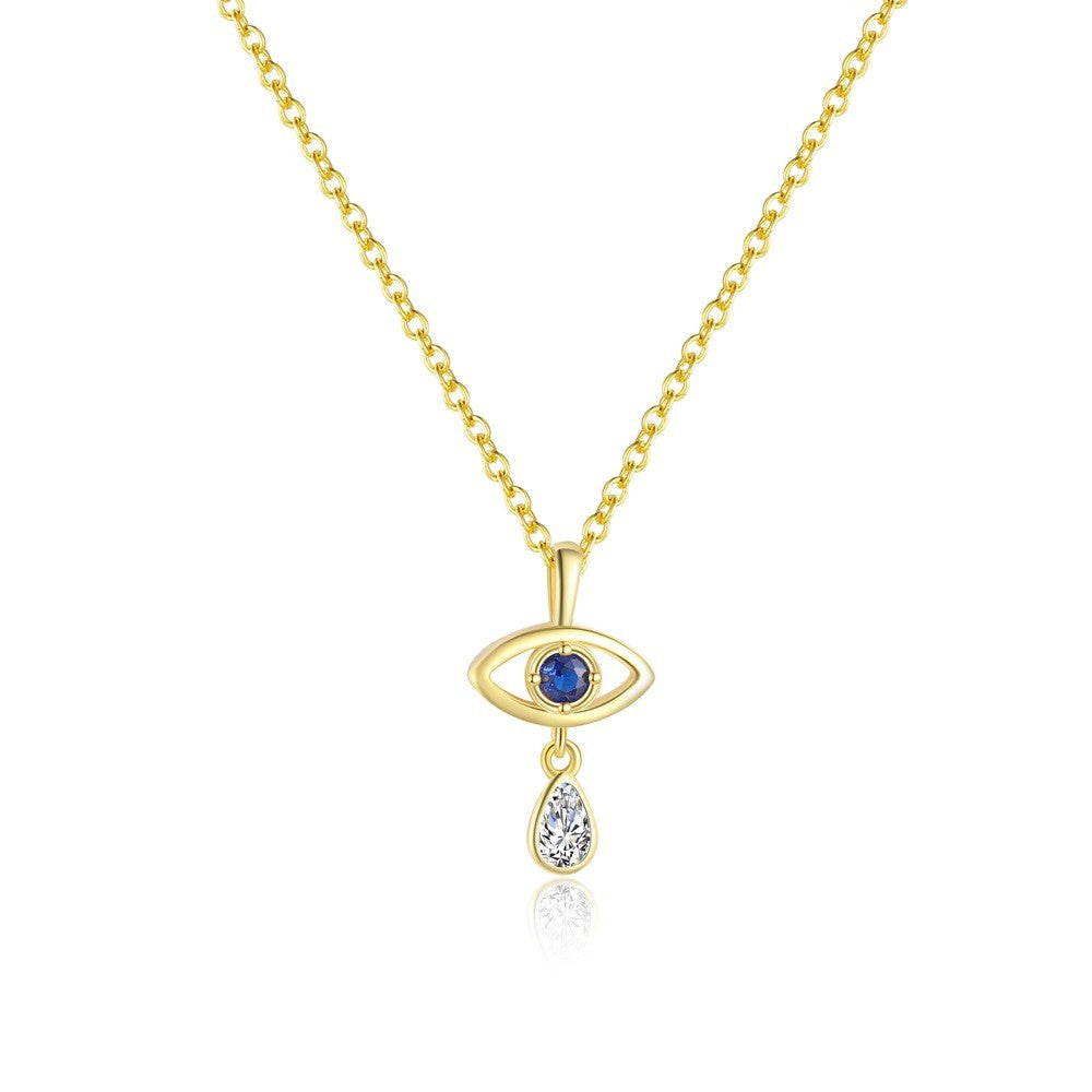 925 Sterling Silver Evil Eye Pendant Necklace