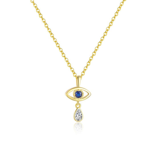 925 Sterling Silver Evil Eye Pendant Necklace