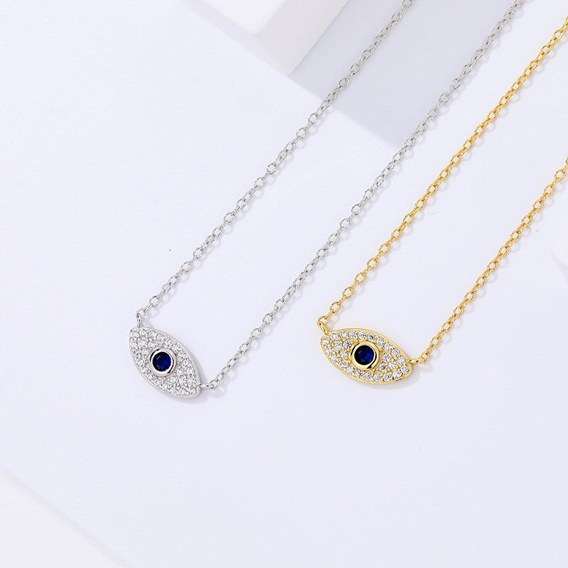 925 Sterling Silver Evil Eye Pendant Necklace