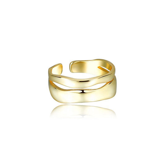 925 Sterling Silver Irregular Fashion Open Ring