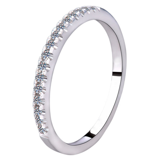 925 Sterling Silver Elegant Tennis Fashion Ring