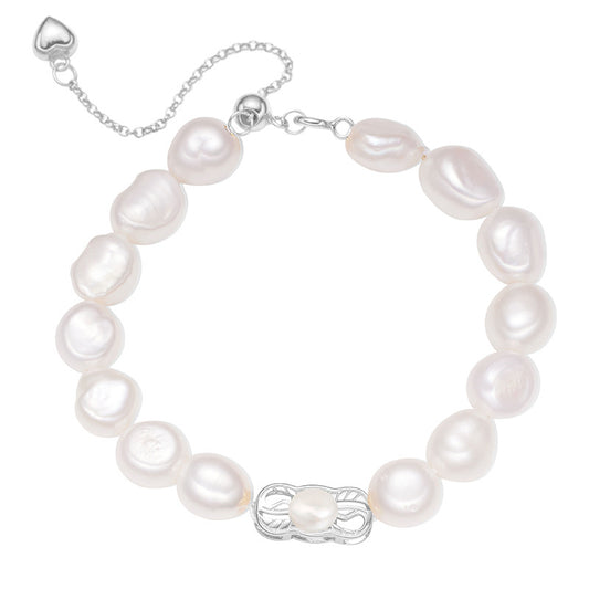 925 Sterling Silver Pearl Fashion Bracelet