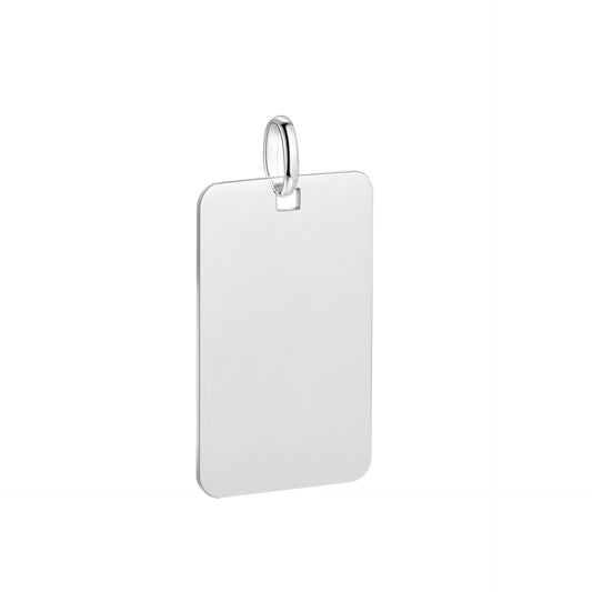 925 Sterling Silver Retangle  Blank Charm For Jewelry DIY