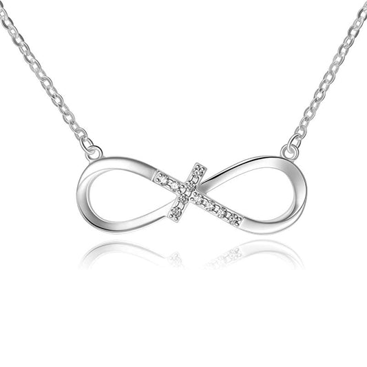 925 Sterling Silver Infinity Fashion Necklace