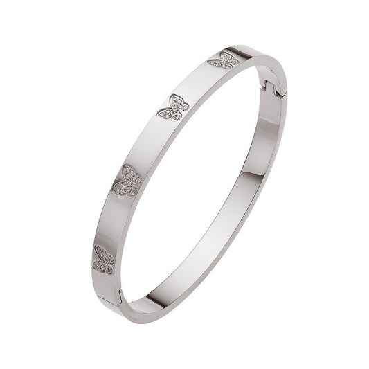 Stainless Steel Butterfly Fashion Bangle