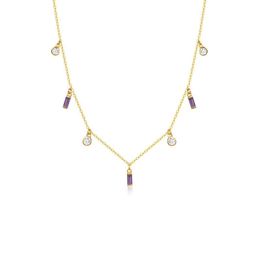 925 Sterling Silver Zircon Pendant Necklace