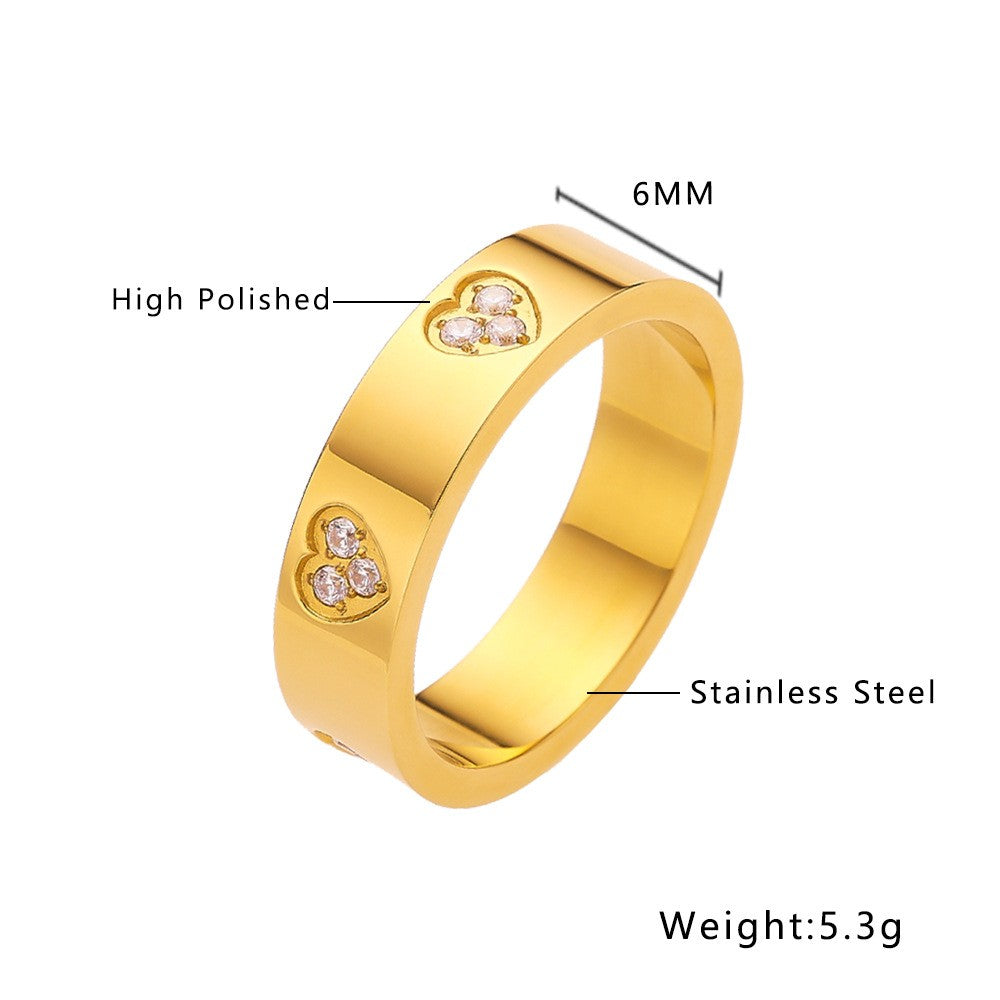 Stainless Steel Band Fashion Ring