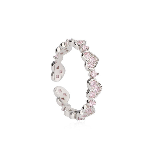 925 Sterling Silver Heart Fashion Ring