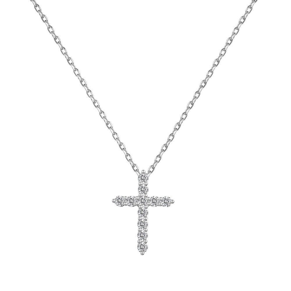 925 Sterling Silver Cross Pendant Necklace