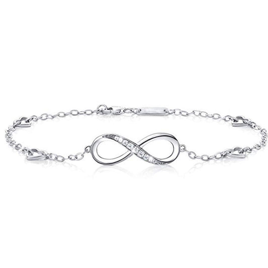 925 Sterling Silver Infinity Fashion Bracelet