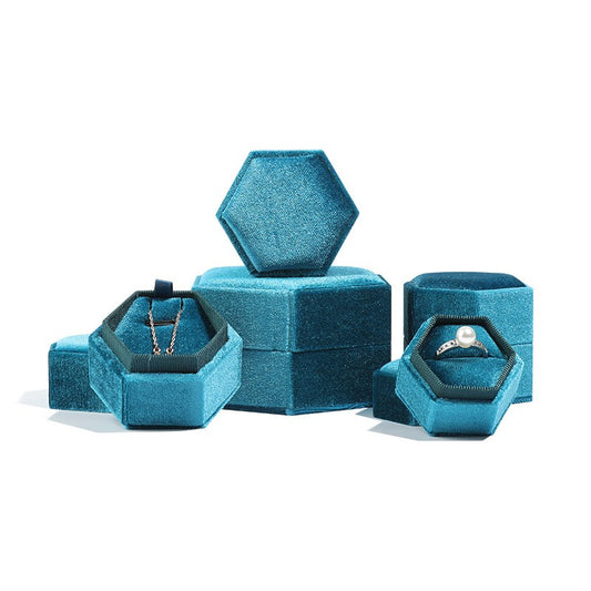 Velvet Hexagonal Jewelry Gift Box