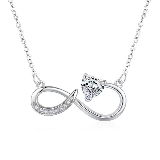 925 Sterling Silver Infinity Fashion Necklace