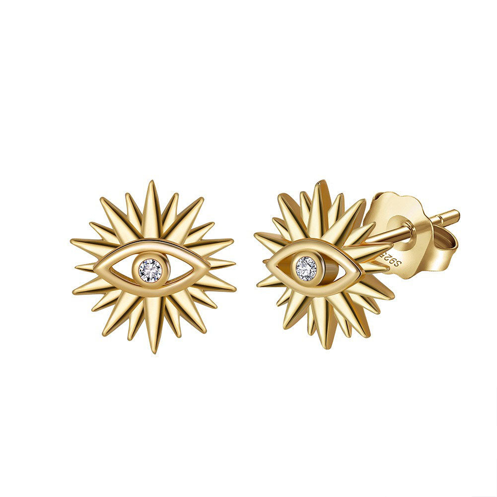 925 Sterling Silver Evil Eye Earrings