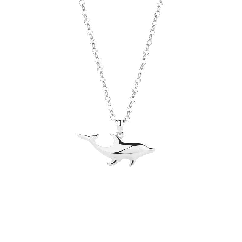 925 Sterling Silver Dolphin Pendant Necklace