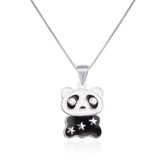 925 Sterling Silver Panda Cute Necklace