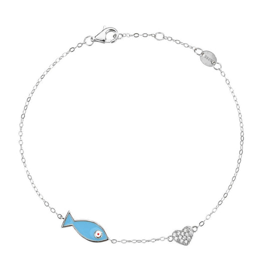 925 Sterling Silver Fish Fashion Bracelet