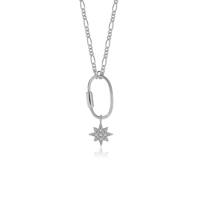 925 Sterling Silver Star Pendant Necklace