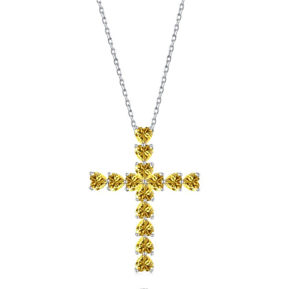 925 Sterling Silver Cross Pendant Necklace
