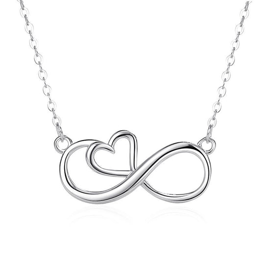 925 Sterling Silver Infinity Fashion Necklace