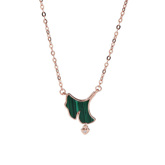 925 Sterling Silver Leaf Fashion Necklace