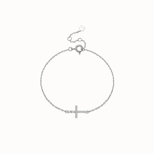 925 Sterling Silver Cross Bracelet