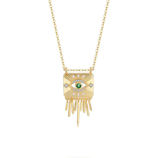 925 Sterling Silver Evil Eye Pendant Necklace