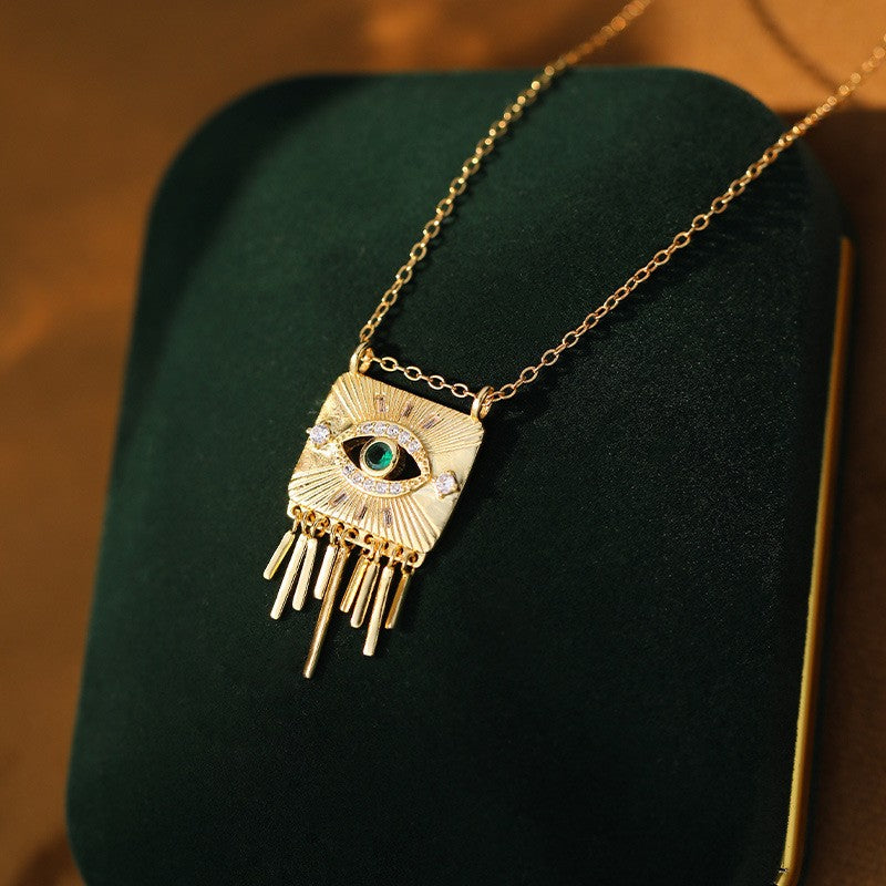925 Sterling Silver Evil Eye Pendant Necklace