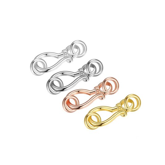 925 Sterling Silver S-Hook Clasp For Jewelry DIY