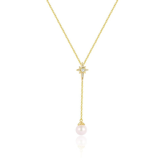 925 Sterling Silver Pearl Pendant Necklace