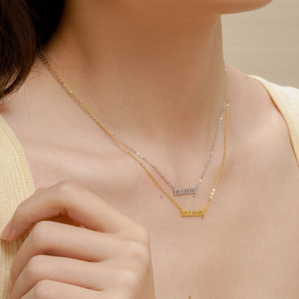 925 Sterling Silver Mommy Fashion Necklace