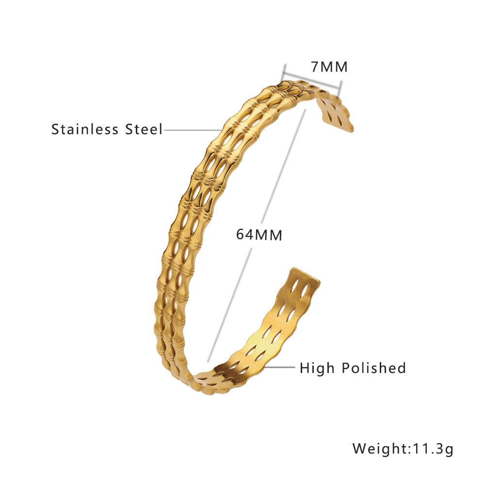 Stainless Steel Minimalist Fashion Bangle