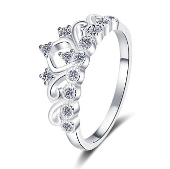 925 Sterling Silver Elegant Crown Fashion Ring