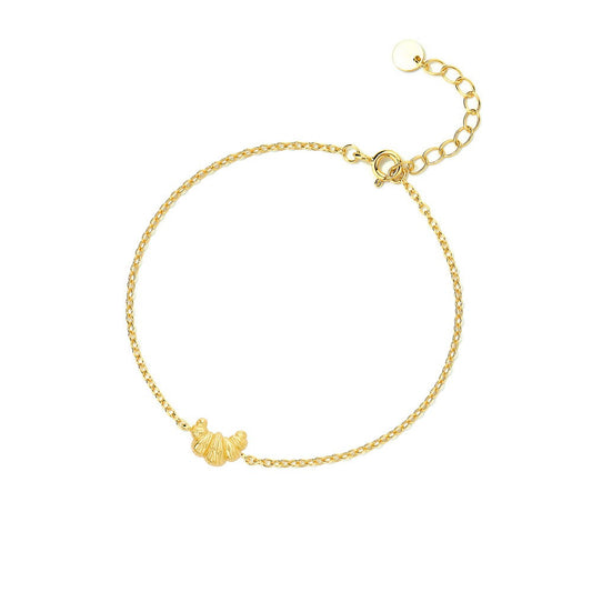 925 Sterling Silver Croissant Fashion Bracelet