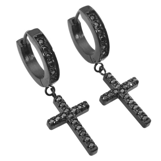 Stainless Steel Jewelry Fashion Cross Earrings