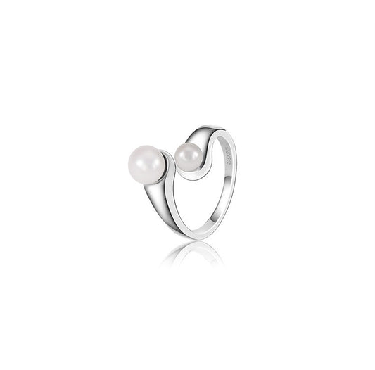 925 Sterling Silver Pearl Fashion Ring