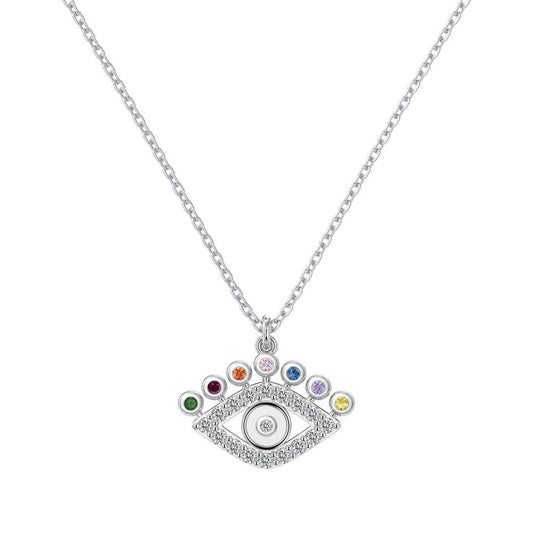 925 Sterling Silver Evil Eye Fashion Pendant Necklace