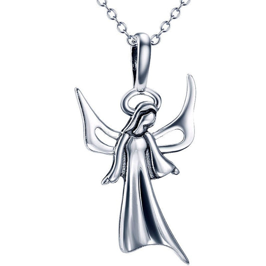 925 Sterling Silver Angel Fashion Necklace