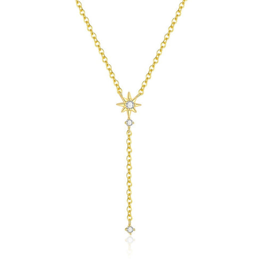 925 Sterling Silver Infinity Star Pendant Necklace